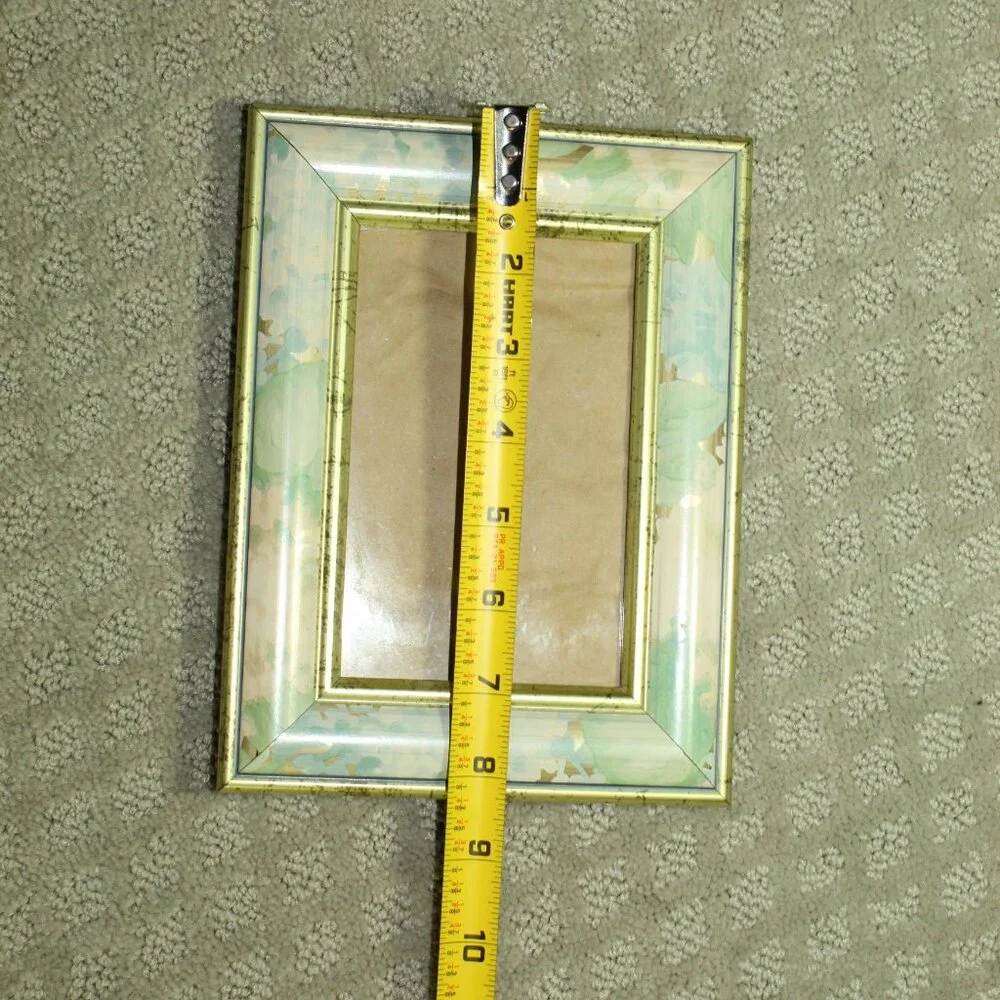 Vintage 90s Gold & Pastel Floral Metal Size 8.25